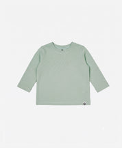 Camiseta Infantil Manga Longa Malha | Liso Eucalipto
