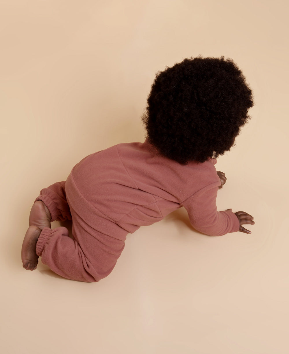 Conjunto Blusão e Calça Infantil Quentinho Soft | Liso Dark Rose