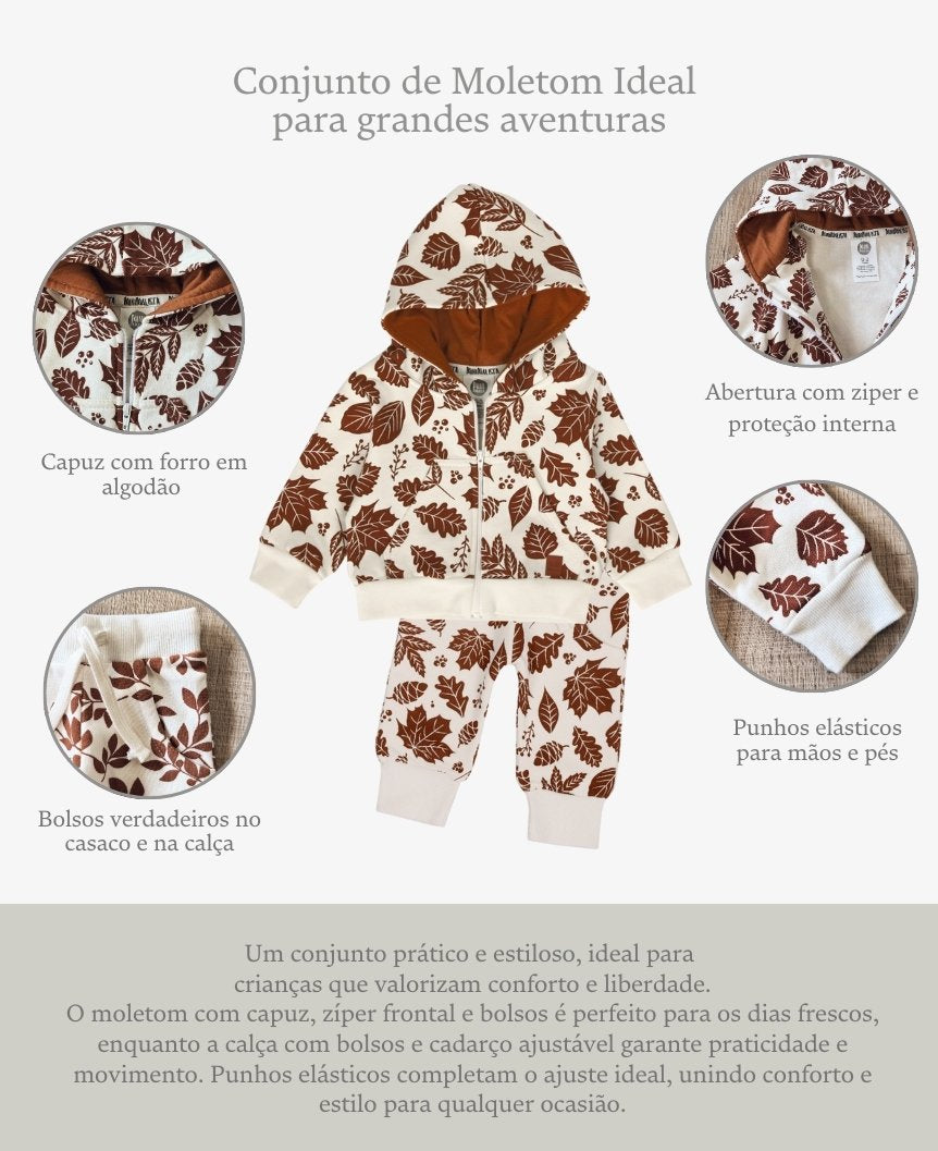 Conjunto de Moletom Infantil Peluciado | Fall