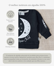 Conjunto de Moletom Infantil Algodão | Space e Moon Child