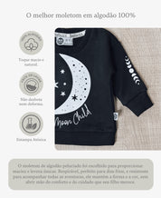 Conjunto de Moletom Infantil Algodão | Space e Moon Child