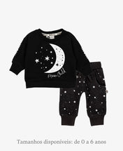 Conjunto de Moletom Infantil Algodão | Space e Moon Child