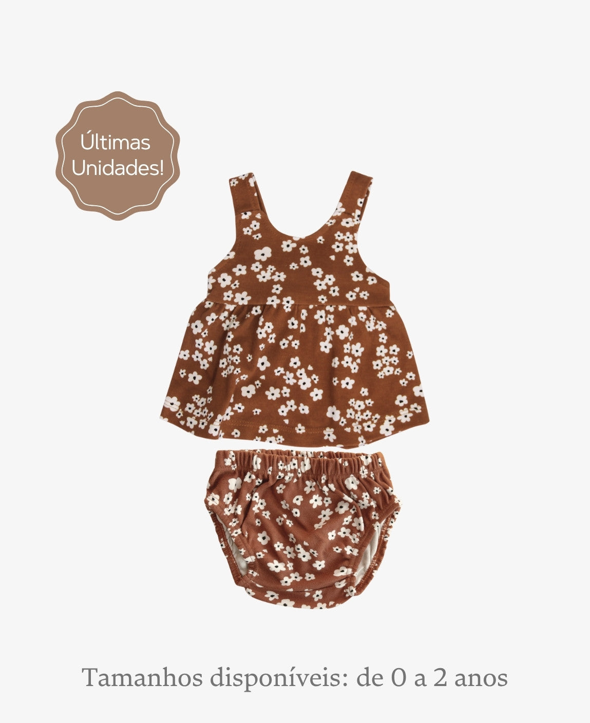 Conjunto Bebê Menina Pinafore + Tapa-Fraldas 2 Peças | Field