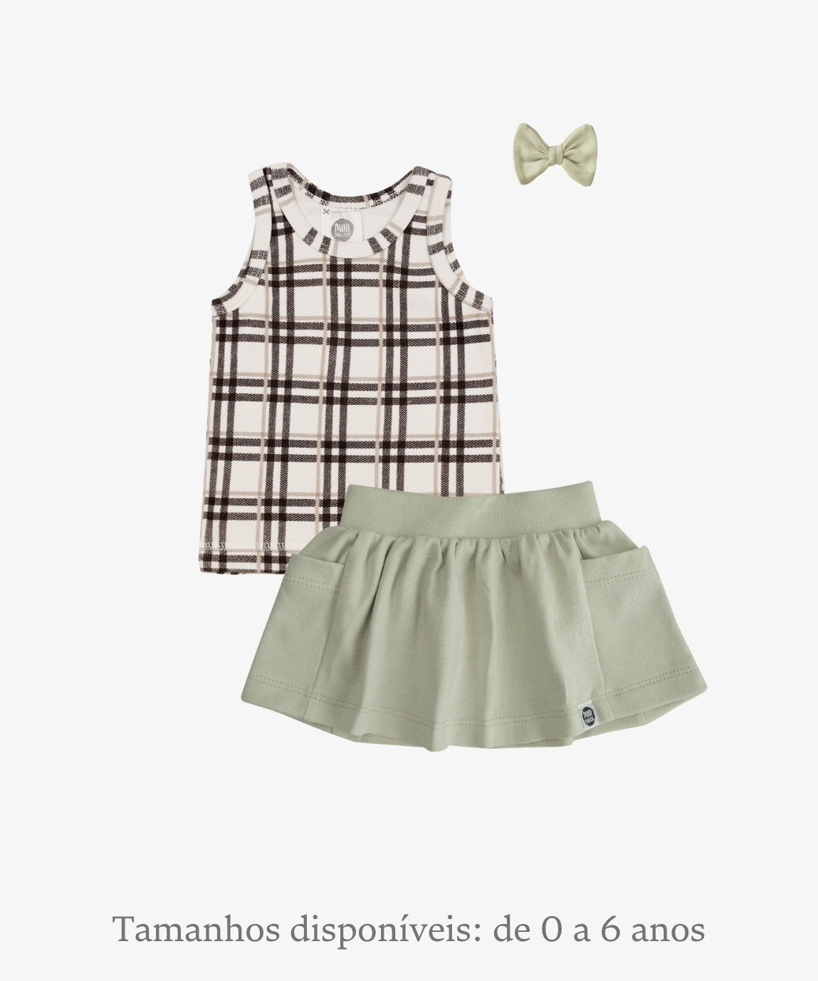 Conjunto-Infantil-Feminino-Menina-Minimalista-regata-xadrez-plaid-e-saia-verde-stone
