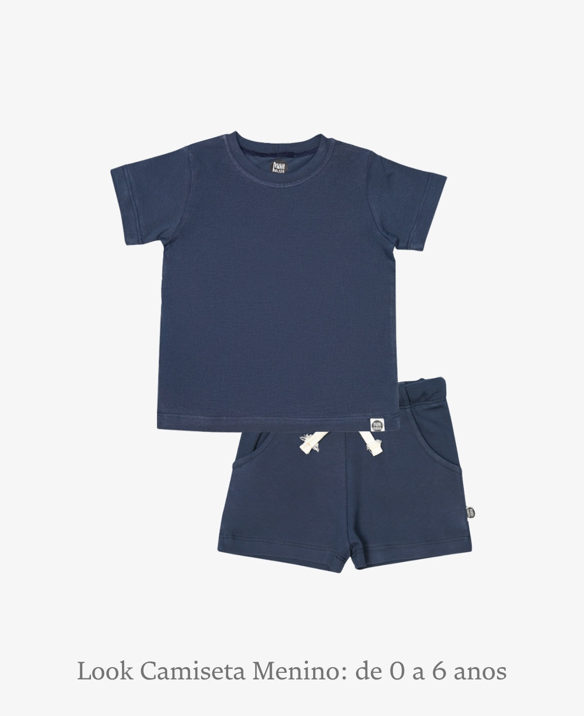 Conjunto Camiseta e Bermuda Infantil Menino | Liso Ocean