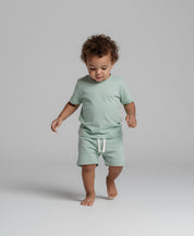 Bermuda Cargo Infantil Unissex | Liso Verde Eucalipto