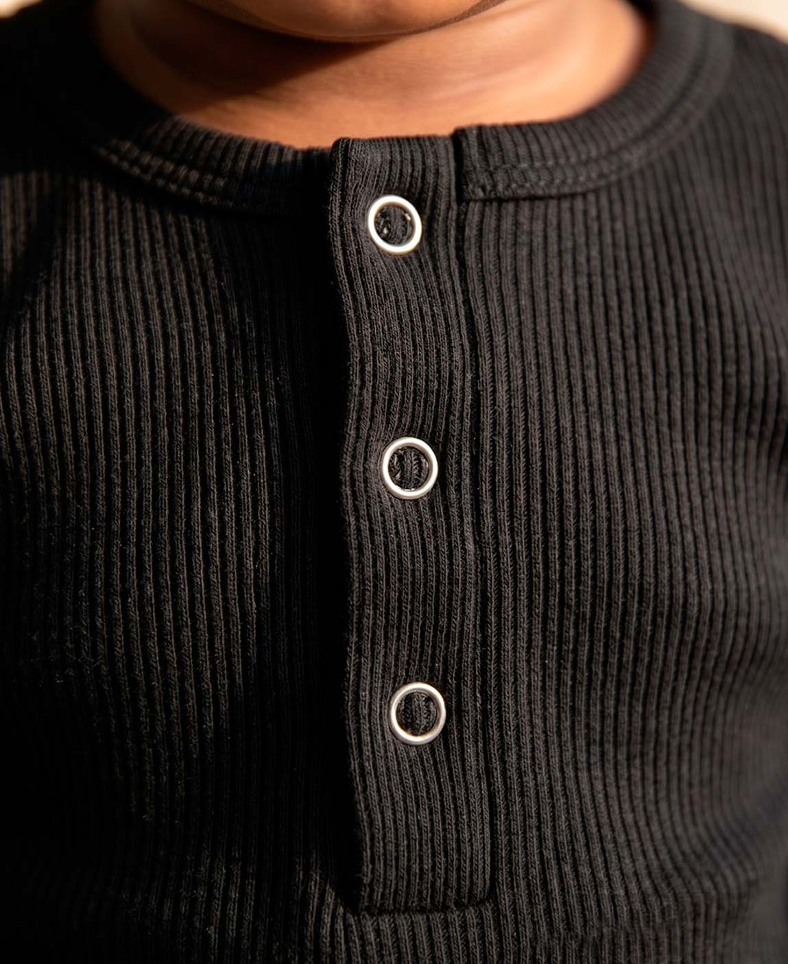 Conjunto Body e Calça Canelada Bebê | Liso Preto