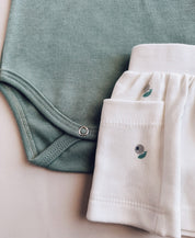 Conjunto Verão Bebê Menina Body e Saia | Sage e Blueberry