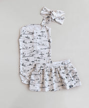 Conjunto Verão Bebê Menina Body e Saia | Village