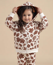 Conjunto Casaco de Moletom e Calça Legging Infantil Algodão | Fall
