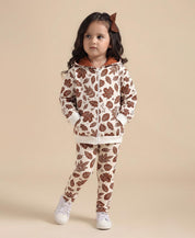 Conjunto Casaco de Moletom e Calça Legging Infantil Algodão | Fall