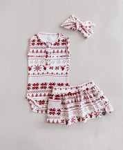 Conjunto Verão Bebê Menina Body e Saia | Xmas Tricot