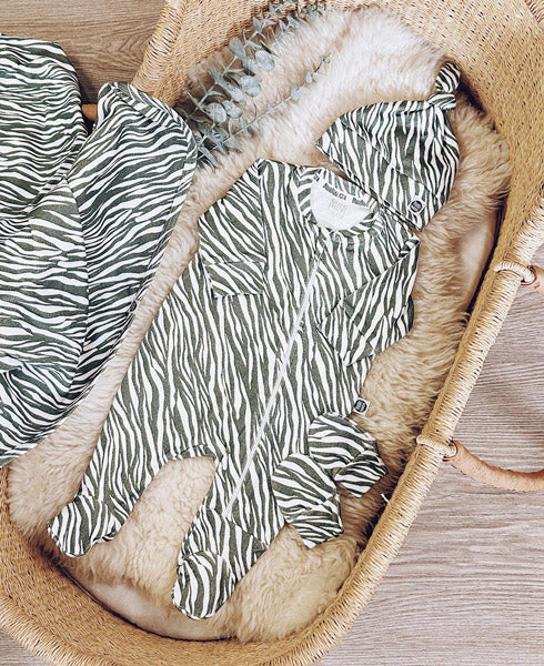 Kit Presente Saída de Maternidade Bebê 4 peças | Zebra