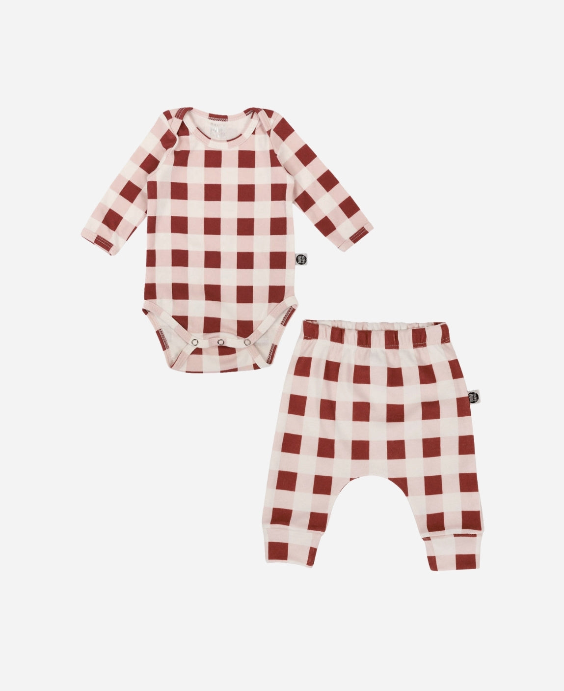 Conjunto Body e Calça Bebê | Vichy Wine