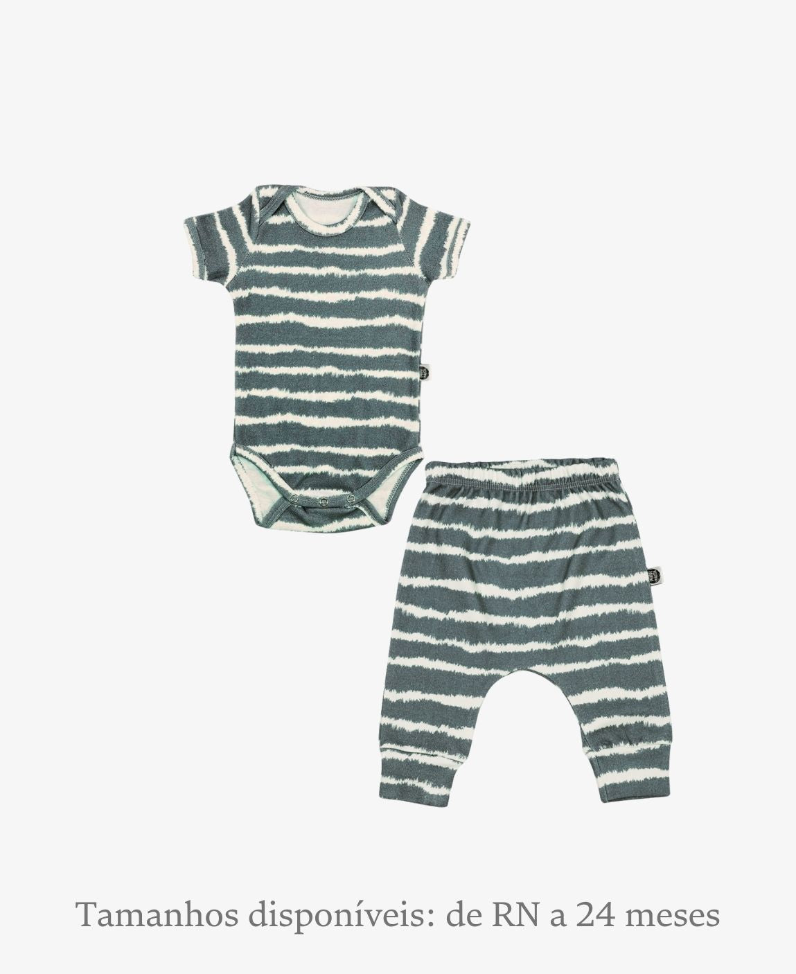 Conjunto Body Manga Curta e Calça Bebê Unissex | Tie Dye