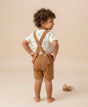 Conjunto Infantil Camiseta + Salopette Verão | Beach e Goldie