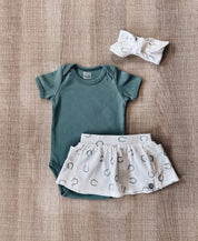 Conjunto Verão Bebê Menina Body e Saia | Goblin Blue e Lucky