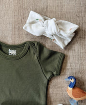 Conjunto Verão Bebê Menina Body e Saia | Jungle Green e Mallard Duck