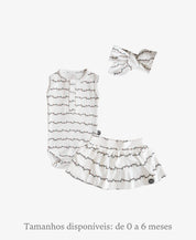 Conjunto Verão Bebê Menina Body e Saia | Lights