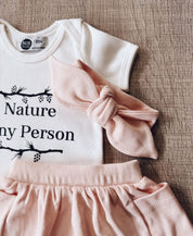 Conjunto Verão Bebê Menina Body e Saia | Nature Person e Peachy