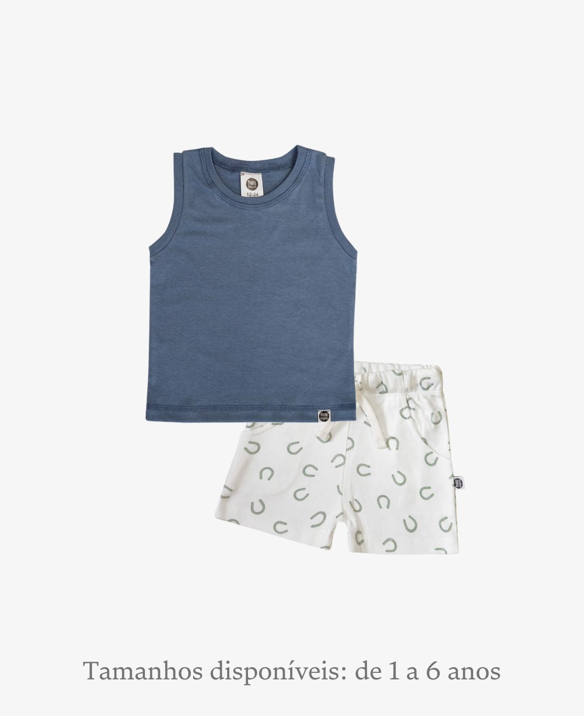 Conjunto Regata e Bermuda Infantil Menino | Azul e Lucky