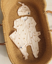 Kit Presente Saída de Maternidade 4 peças - Macacão + Touca + Manta + Luvinha Baby Bear - MiniMalista Baby
