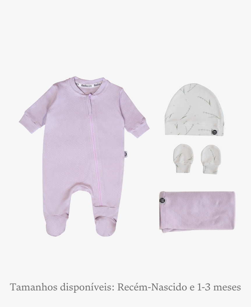 Conjunto Saída de Maternidade Bebê | Lilac e Lavender