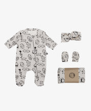 Kit Presente Saída de Maternidade Bebê 4 peças | Crystal
