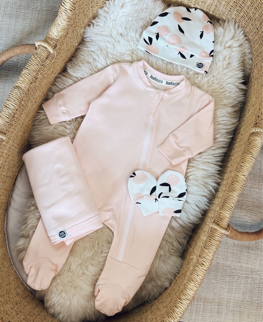 Conjunto Saída de Maternidade Bebê | Apricots e Peachy