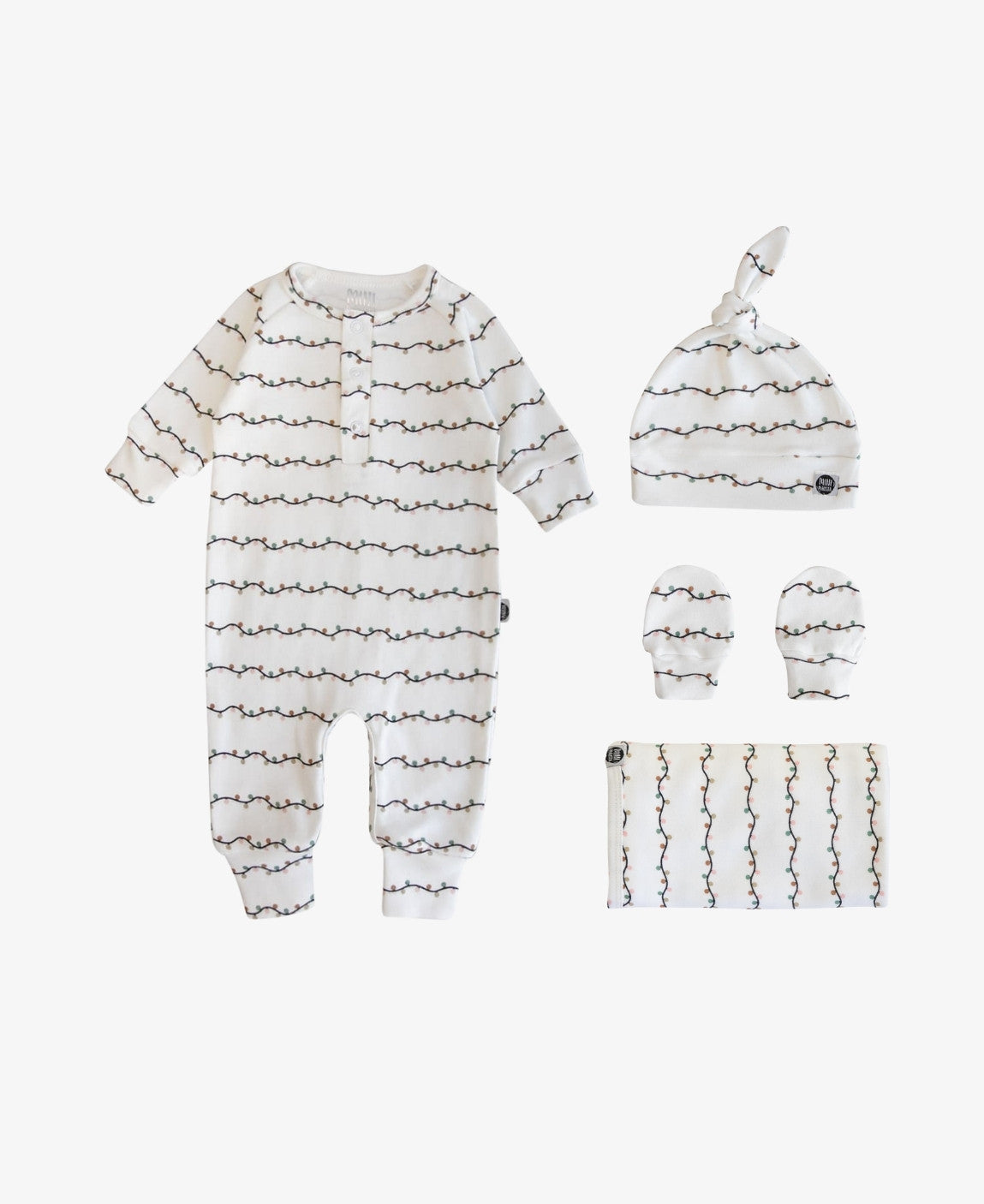 Conjunto Saída de Maternidade Meu Primeiro Natal - 4 Peças | Lights
