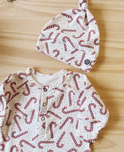 Conjunto Saída de Maternidade Meu Primeiro Natal - 4 Peças | Candy Cane