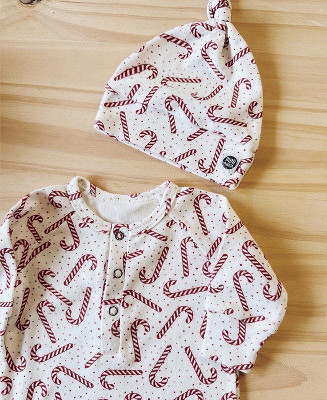 Conjunto Saída de Maternidade Meu Primeiro Natal - 4 Peças | Candy Cane