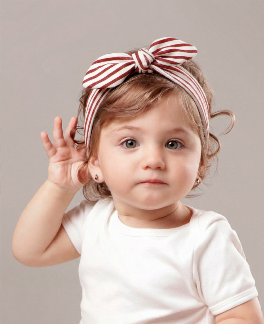 Faixinha de Cabelo Infantil | Listrinhas Vermelho