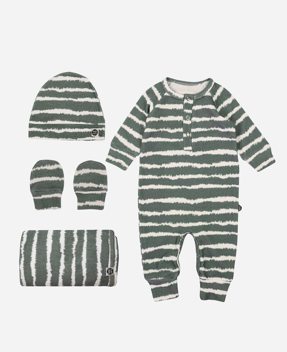 Kit Presente Saída de Maternidade Bebê 4 peças | Tie Dye