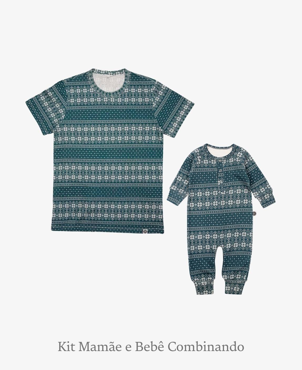 Kit Tal Mãe Tal Filho Camiseta Adulto + Macacão Bebê | Sweater