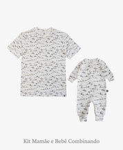 Kit Tal Mãe Tal Filho Camiseta Adulto + Macacão Bebê | Village