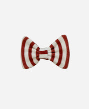 Laço de Cabelo com Clip | Listrinhas Vermelho