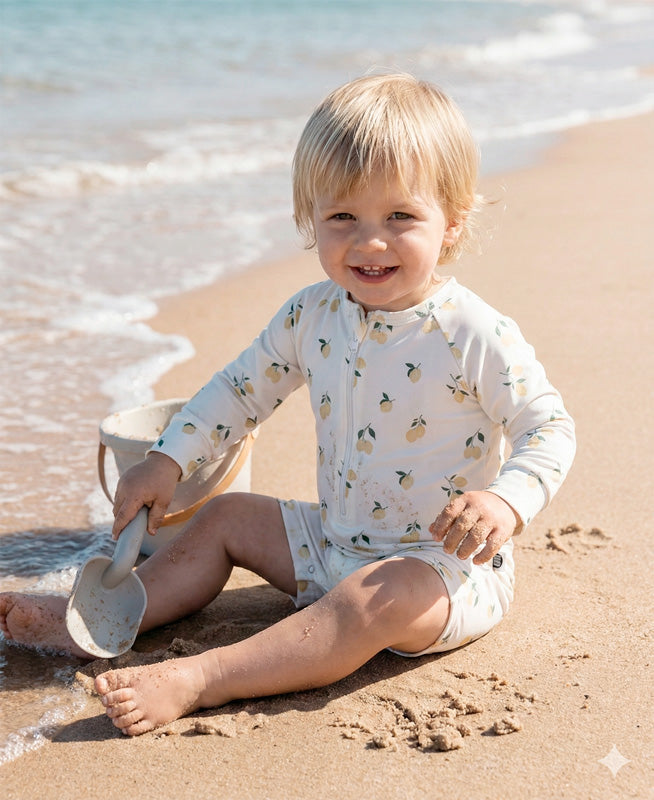 Macaquinho de Praia Estampado UV50+ | Limone