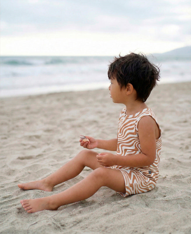 Macaquinho de Verão Botões Regata Unissex | Swirl