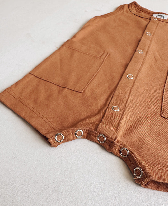 Conjunto Bebê Menino Verão Macaquinho + Babador | Ginger e Swirl