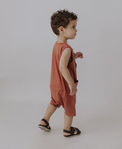 Macaquinho de Verão Botões Regata Unissex | Liso Chutney