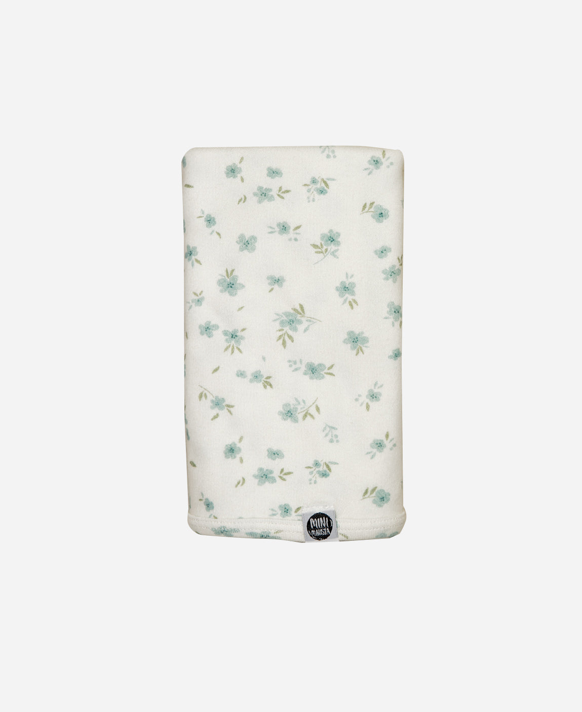 Manta de Malha de Algodão para Bebês | Floral Azul
