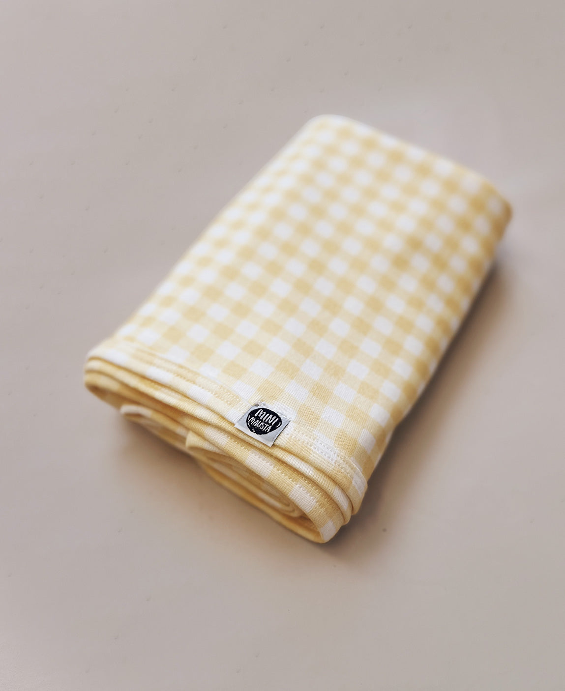 Manta de Malha de Algodão para Bebês | Vichy Amarelo