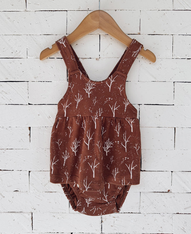 Conjunto Bebê Menina Pinafore + Tapa-Fraldas 2 Peças | Twig