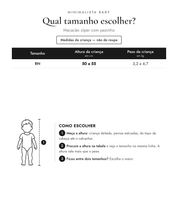 Qual tamanho escolher? Macacão zíper