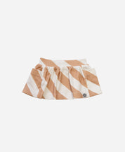 Saia Bolso Infantil | Listras Diagonais Bege