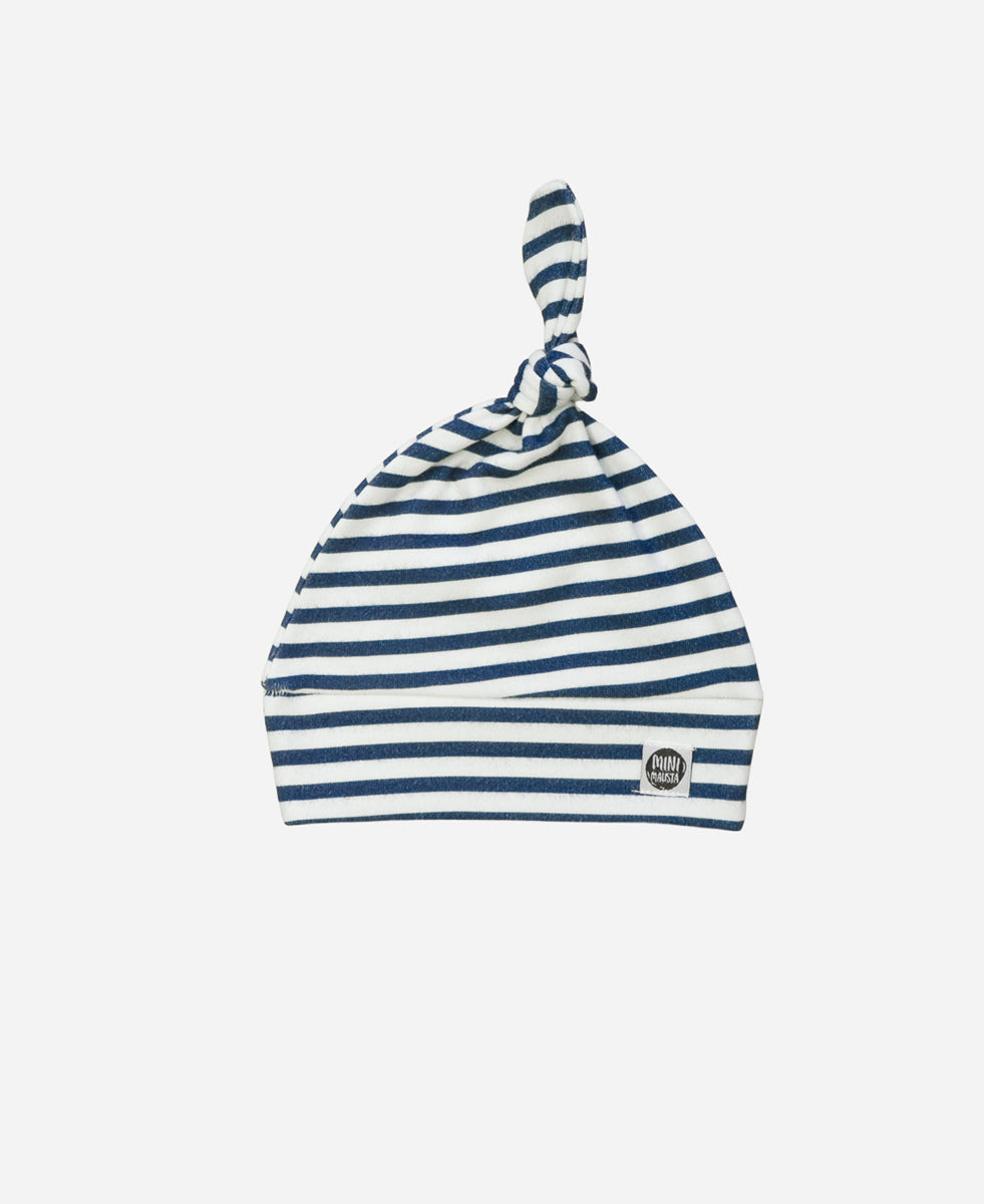 Touca Nó Recém-Nascido Unissex | Listrinhas Navy