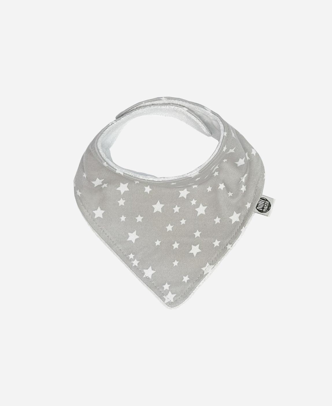 Babador Bandana Unissex MiniMalista Estrelinhas Cinza