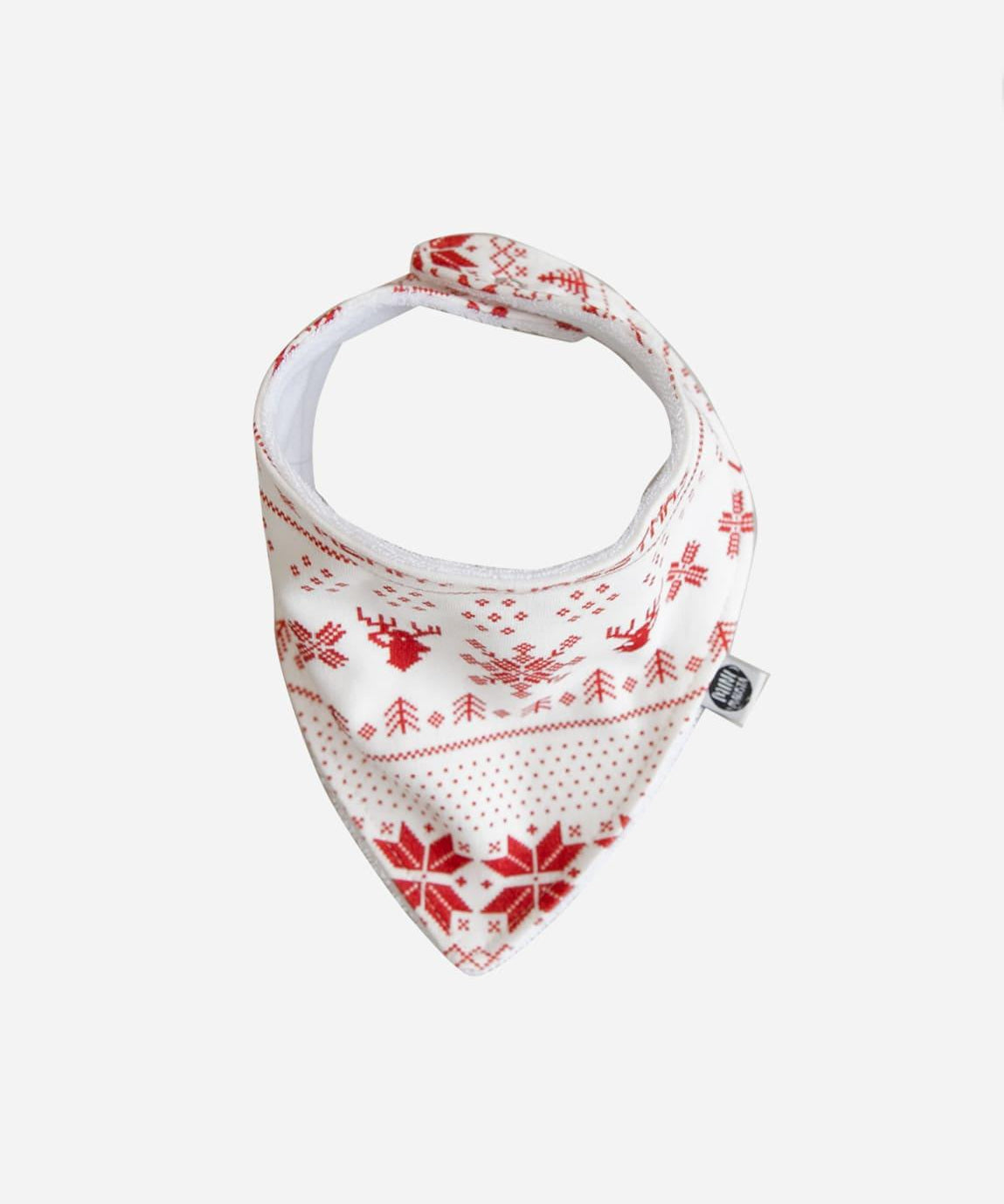 Babador Bandana Unissex | Xmas Tricot - MiniMalista Baby - 0, b2b, Baby, Christmas, com-desconto-mm10, Meia Estação, Menina, natal, Neutro, Unissex, Xmas -bebê-minimalista-estiloso