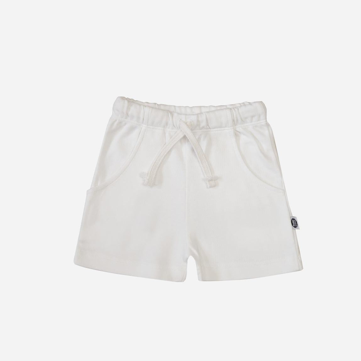 Bermuda Cargo Infantil Unissex MiniMalista | Liso Branco Off - MiniMalista Baby - 0, Ano Novo, anonovo, b2b, Calor, com-desconto-mm10, Kids, Menino, Neutro, new, Reveillon, tab-tam-shorts-cargo, Unissex, Verão -bebê-minimalista-estiloso